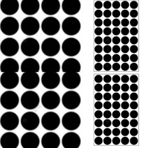 원형스티커 301 지름16mm 7매 검정색 별스티커 띠스티커 네모스티커 타원형스티커 음식스티커 원형스티커제작 다