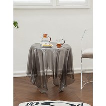 미니밥상 돌상 백일상소품 특이한상 생일상차림 럭셔리 투명 아크릴 라운드 커피 테이블 엔틱, Smoky grey large