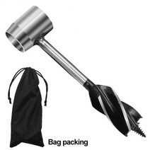 땅파는 기계 휴대용 엔진삽 미니 굴삭기 드릴 auger 비트 야외 생존 비트 펀치 도구 캠핑 부시크래프트 수동 구멍 메이커 렌치 나무 코어 목공, 03 03