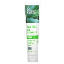 Desert Essence 차나무 오일 치약 회향 6.25 oz (176 g) [관부가세 포함] 98083, 6.25 온스