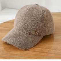 반짝이 겨울 여성 골프 모자 캡 챙 여성 연습복장 단체 필드 라운딩, 다크베이지