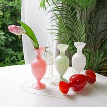 [꾸민뜰] 줄리엣 세련된 유리 화병 오브제 꽃병, 줄리엣-레드