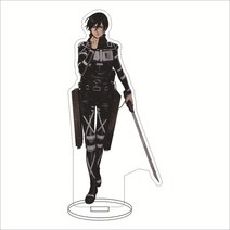 피규어케이스 피규어진열장 아크릴진열장 타이탄 아크릴 스탠드 모델 공격 Levi Mikasa Eren 애니메이션 피규어 Shingeki No Kyojin 데스크 장식 컬렉션 친구, [14] 14