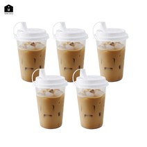 UH홈데코 리유저블 플라스틱 텀블러, 500ml 5P, 혼합색상, 500ml