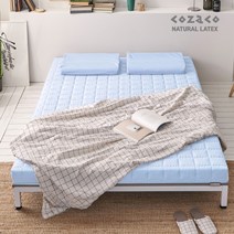 코자코 천연 라텍스 토퍼 매트리스 5cm 슈퍼싱글 / 미듐하드 밀도 / 침대 보완용 토퍼 바닥용 매트