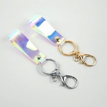 홀로그램키링 차키스트랩 아크릴키링부자재 네임택키링, 골드링