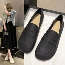 발 편한 여성 로퍼 단화 구두 신발 슈즈 플랫 사각 헤드 가성비 세련된 데일리 캐주얼 단정