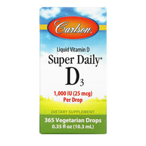 Carlson Labs 수퍼 데일리 D3 1000 IU 0.35 액량 온스(10.3 ml), 1개, 상세내용참조