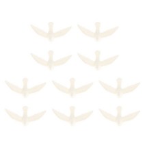 THE WAROOM SHOP 10 pcs 미니어처 비둘기 모델 요정 정원/마당/이끼 풍경/사진 소품 장식품, 설명한대로, 플라스틱, 화이트