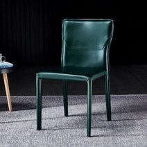 고급 식탁 의자 예쁜 수입 에펠 체어 골드 네일샵 커피숍112368 이탈리아 미니멀리스트 안장 가죽 다이닝 체어 홈 다이닝 테이블 책 의자 북유럽 모던 미니멀리스트 라이트 럭셔리, (옵션16)Y626 짙은 녹색