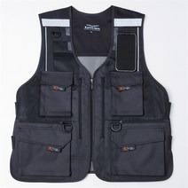 KSK 774 특수 배달 퀵 오토바이 안전 작업 조끼 핸드폰자석, 1개, 선택옵션:2XL(105)