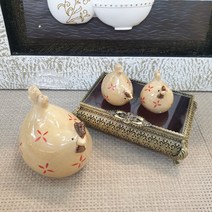 시떼몰 도자기 엄마닭 아기닭 3마리세트 닭 장식품 소품 카페소품
