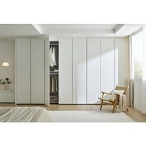 한샘 밀란100 무드 붙박이장(화이트 베이지), 화이트, 8도어