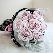 달리베리 7송이 비누장미 꽃다발 졸업식 생일 발렌타인 화이트데이 선물, 핑크