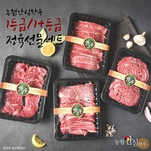 [농협안심한우] 정육선물세트 1호 1.2kg (1등급), 상품선택, 1등급/불고기+국거리+장조림 각400g씩