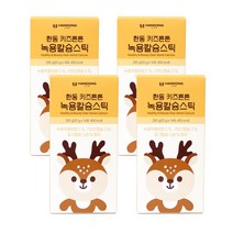 한동 키즈튼튼 녹용칼슘스틱 4박스 (20g x 56포)_8주분_젤리형, 280g, 4개