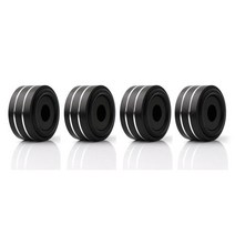 앰프 4PCS 4020mm 가공 전체 알루미늄 앰프 피트 PC 섀시 스피커 캐비닛 절연 스탠드베이스 DAC 턴테이블, 02 Black