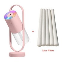 가정용 200 매직 섀도우 가습기 배터리 프로젝션 램프가있는 초음파 자동차 안개 제조기 미니 오피스 공기 청정기 140641, Add 5pcs Filters 4