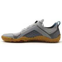 Vivobarefoot Primus 트레일 니트 FG 남성용 재활용 통기성 메시 오프로드 신발 맨발로 단단한 바닥 밑창 회색.