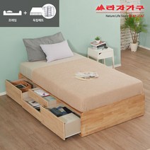 라자가구 위드 팀버 원목 4서랍침대 SS 독립매트 st019, 내추럴