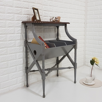 [KT알파쇼핑]엔틱가구 그레이빈티지 3칸 잡지꽂이