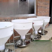 돼지농장 여물통 자동 무료 먹이통 사료급식 양돈 가축 축사, 미세 배럴 건조 여물통 돼지 여물통