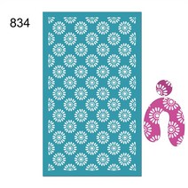 폴리머 클레이 용 실크 스크린 스텐실 재사용 가능 잎 꽃 웨이브 귀걸이 제작 도구 프린팅, 11 834 Style