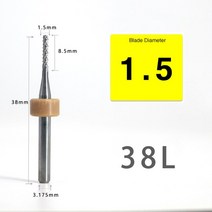루터날 트리머날 루터비트 홈파기날 목공용루터 GDLICI 3.175mm 10Pcs PCB 옥수수 치아 엔드 밀 조각 비트, 11 1.5mm 10Pcs