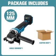 충전그라인더 충전 그라인더 디월트 호환 그라인더 무선그라인더 18V 무선 앵글 그라인더 800W Brushless P, 01 125mm-Tool Only