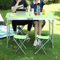 야외 캠핑 다용도 피크닉 접이식 테이블 의자 세트, L