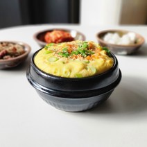 경산세라믹 직화 뚝배기 가정용 업소용뚝배기 토기 계란찜 찌개냄비, 검정, 4호기:155mmx80mm