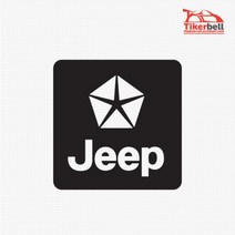 첫차꾸미기 Jeep 지프로고 데칼스티커 자동차꾸미기 튜닝스티커 데칼시트 20대남성, 1개, 레드 소형