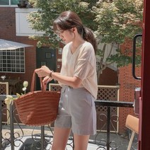 치코엘라 ㅡ 던우라 리본 코튼 숏팬츠