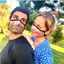 3D 입체 투명마스크 선생님마스크 결혼식 연예인 강의용마스크, 화이트