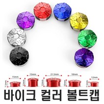 오토바이 방패무늬 볼트 캡 커버 바이크 컬러 튜닝 너트 덮개 XMAX NMAX PCX 포르자 SYM 크루심 보이저, 방패볼트캡(골드)