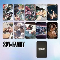 스파이 패밀리 수집카드 아냐 폴라로이드 앨범 고화질 단면 카드 10장 귀여운 캐릭터 애니메이션 굿즈, 색상-09