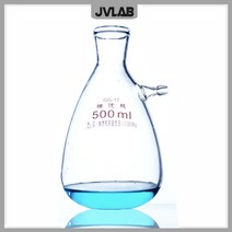 필터 플라스크 유리 진공 여과 흡입 실험실 병 500 mL 상단 구경 38 mm 높이 202 1PK