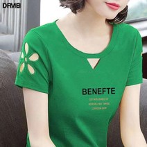 DFMEI 빅 사이즈 반팔 루즈 탑