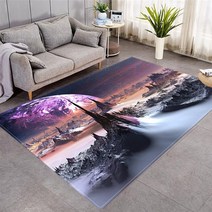 멍석 라탄러그 구름 바다 경치가 좋은 간단한 북유럽 스타일 인쇄 카펫 침실 카펫 욕실 현관 홀 미끄럼 방지 바닥 매트 다다미 깔개