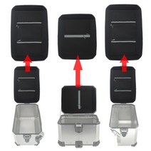 오토바이탑박스 등받이 브라켓 배달 알루미늄 러기지 박스 내부 컨테이너 테일 케이스 트렁크 사이드 새들백 탑 커버 가방, 없음