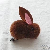 폼폼토끼헤어핀 예쁜헤어핀 색상선택