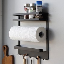 현hmvy_철제선반 현관문자석 붙이는 벽선반 걸이 못안박는 선반 걸이수납 철재 무타공 걸이장♥sngr1, ♥sngr1블랙