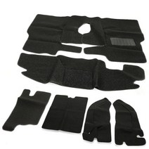 Kojem 풀 세트 카펫 키트 1997-2006 지프 랭글러 TJ 내부 바닥 러그 매트 패드 블랙 6개190200, Black