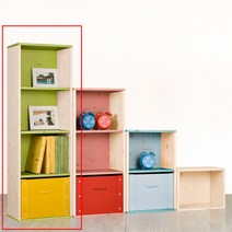 [하우디가구] 칼라 공간박스 4단 책장 책꽂이 수납장, 제품선택:칼라박스 4단-옐로우옹이(DIY)