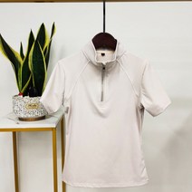 승마바지 용품 빠른 건조 반팔 승마 티셔츠 여성 검은 쇼 마술 의류, 08 sand color_01 S