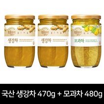 복음자리 생강차470g 2개+모과차480g 1개 외(유자 배도라지 민트 홍삼), 생강차470g 2개+배도라지차 470g 1개