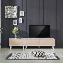 파로마 니엘 1800 서랍 거실장 세트 AT, 화이트