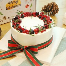 [렛츠베이킹] 14일~18일만출고가능 X-mas 크리스마스 생크림케이크만들기세트 1호 (포장박스까지 풀구성), 1개