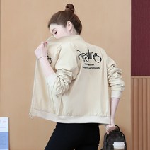 봄트렌치자켓 새는 것을 줍다 전문점 철회함 여성의류 잔품명세서 거물급 비즈 자수 슬림핏 야구복 재킷 쇼트 4884950174