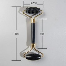 천연 비취 롤러 마사지 페이스 마이크로니들 롤러 페이셜 스킨 케어 스파 침술 마사지 뷰티 도구 드롭쉬핑 도매, Black Thorn Head